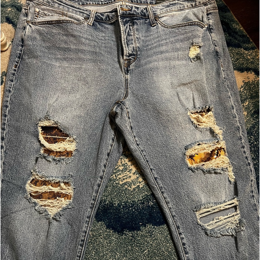 NWT, Torrid sequin jeans, super cute, size 18.